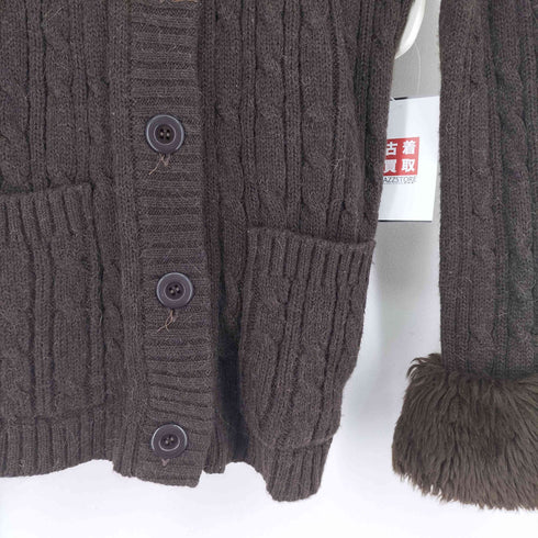 ボアドッキングニットカーディガン レディース import:S