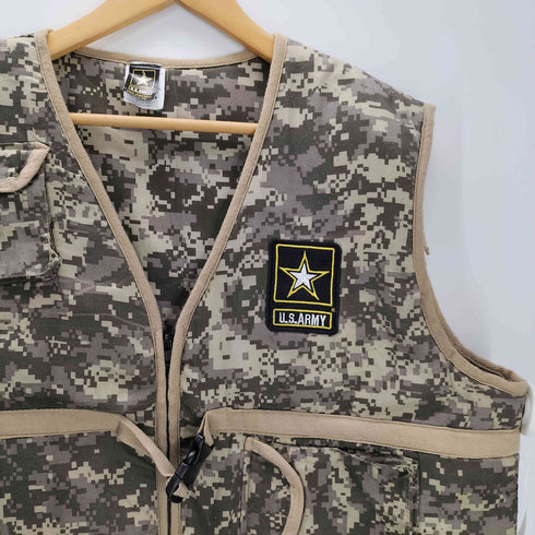 ユーエスアーミー U.S. ARMY U.S. ARMY レプリケーション 迷彩 デジタルカモ パッチ付き タクティカル ミリタリー ベスト メンズ ONE SIZE