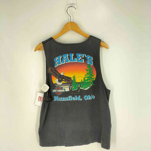 ハーレーダビッドソン HARLEY-DAVIDSON 90年コピーライト 両面プリント タンクトップ シングルステッチ フェード メンズ