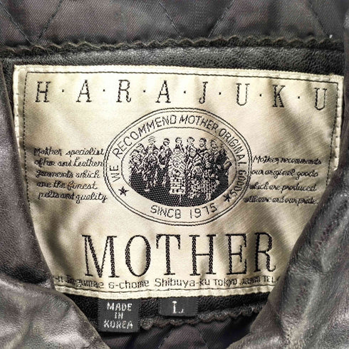 ハラジュクマザー HARAJUKU MOTHER lamb skin 裏地キルティング ラムスキン 比翼 カーコート メンズ JPN:L