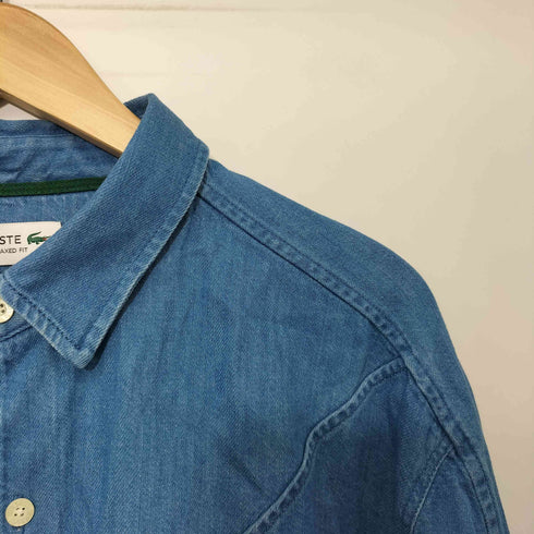ラコステ LACOSTE バイアスカット デニムシャツ メンズ US M/L