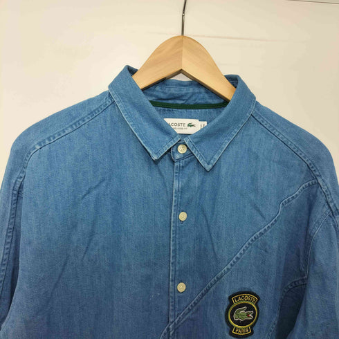 ラコステ LACOSTE バイアスカット デニムシャツ メンズ US M/L