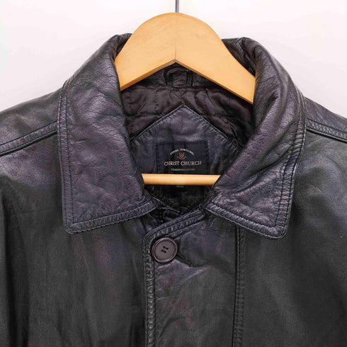 CHRIST CHURCH 裏地 キルティング カウレザー 比翼 カーコート メンズ import:M
