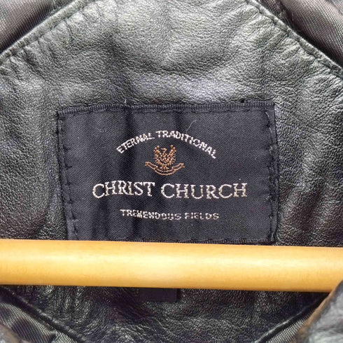 CHRIST CHURCH 裏地 キルティング カウレザー 比翼 カーコート メンズ import:M