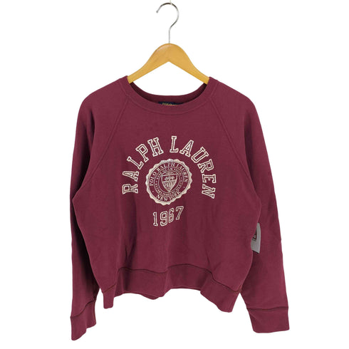 ポロラルフローレン POLO RALPH LAUREN カレッジロゴプリント ラグランスウェット メンズ import:M