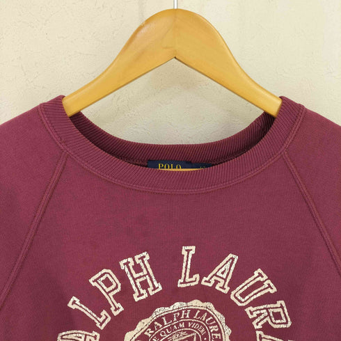 ポロラルフローレン POLO RALPH LAUREN カレッジロゴプリント ラグランスウェット メンズ import:M