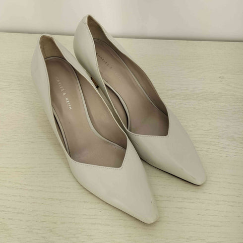 チャールズアンドキース CHARLES&KEITH ポインテッドトゥ スティレット パンプス レディース JPN:24.5