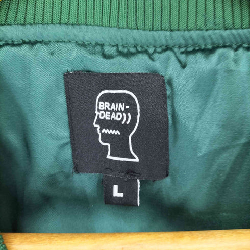 ブレインデッド BRAIN DEAD フロント刺繍Vネックピステ メンズ L