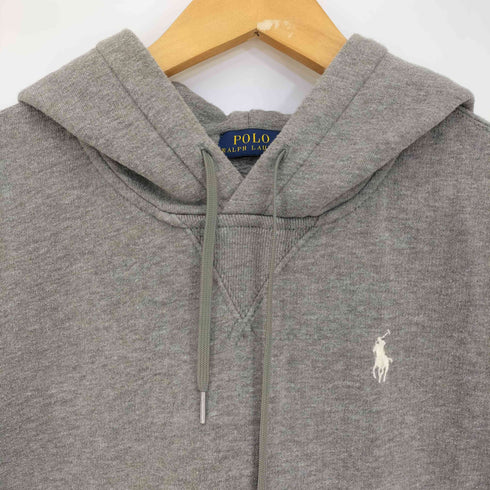 ポロラルフローレン POLO RALPH LAUREN 現行タグ ポニー刺繍 前Vガゼット プルオーバーパーカー レディース import:S