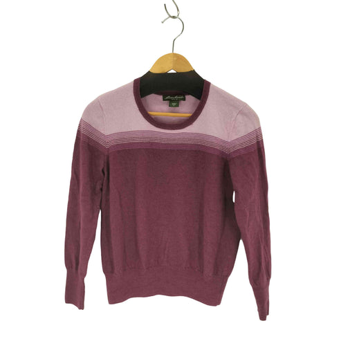 エディーバウアー Eddie Bauer ウール配色ニット レディース import:L