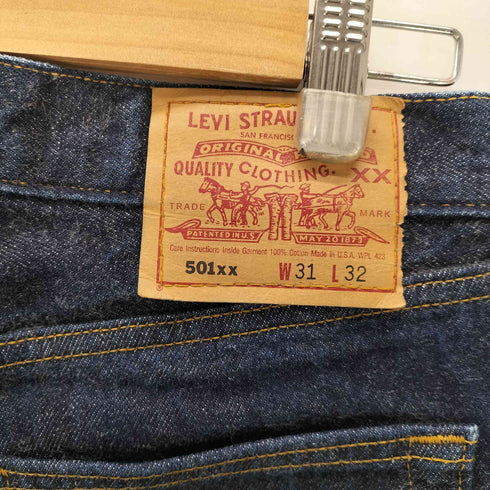 リーバイス Levis 90S USA製 501XX ボタン裏 524N 刻印 ボタンフライ インディゴ デニム パンツ 1998年製 濃紺 メンズ W:31 L:32