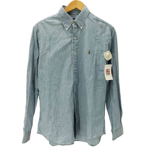 ラルフローレン RALPH LAUREN ポニー 刺繍 ボタンダウン L/S シャンブレー シャツ メンズ import:M