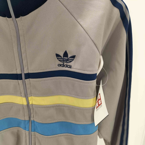 アディダス adidas 70-80S フランス製 トレフォイルロゴ前期 PRODUCTION VENTEX ベンテックス社 マルチカラー スリーライン トラック ジャケット ジャージ メンズ 168