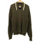 alan Stevens ltd 60s ウール100 織柄 ニットポロ メンズ import:XL