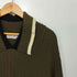 alan Stevens ltd 60s ウール100 織柄 ニットポロ メンズ import:XL