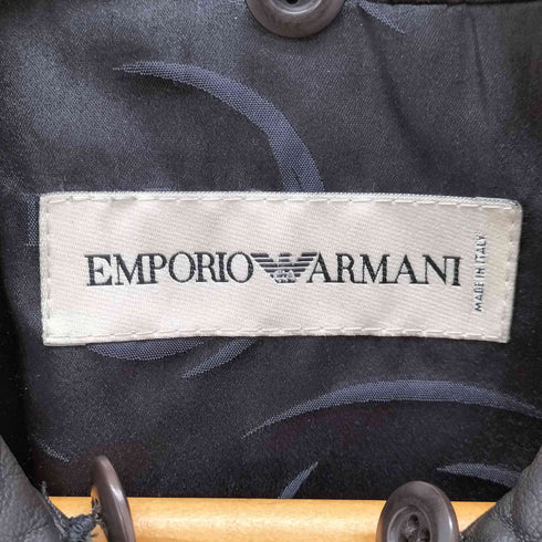 エンポリオアルマーニ EMPORIO ARMANI レザーブルゾン ダブルジップ メンズ EUR:48