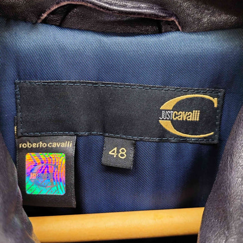 ジャストカヴァリ Just Cavalli レザージャケット メンズ EUR:48