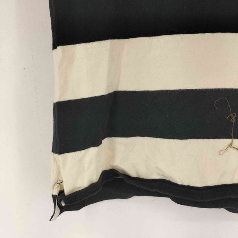 ラルフローレン RALPH LAUREN スモールポニー刺繍ボーダーノースリーブスキッパーポロシャツ レディース import:M