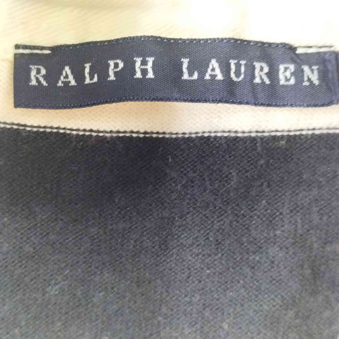 ラルフローレン RALPH LAUREN スモールポニー刺繍ボーダーノースリーブスキッパーポロシャツ レディース import:M