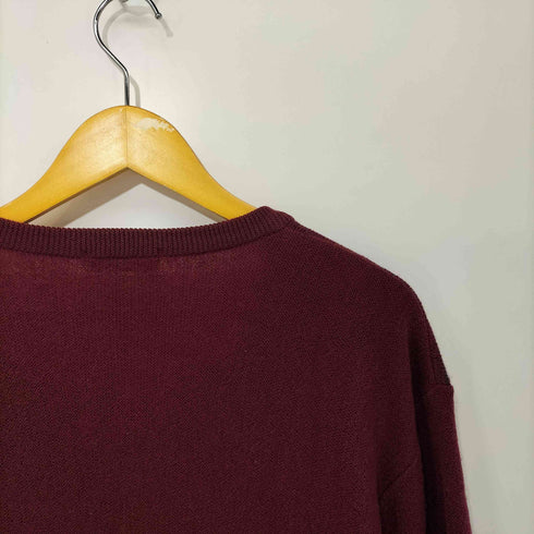 アーノルドパーマー Arnold Palmer 90s 総柄 ウール Vネック ニットセーター メンズ import:L