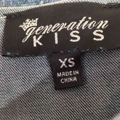 GENERATION KISS フリンジスタッズベルトデニムミニスカート レディース JPN:XS