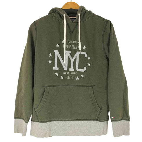 トミーヒルフィガー TOMMY HILFIGER フロントプリントプルオーバーパーカー メンズ import:S