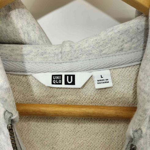 ユニクロユー UNIQLO U スウェットフルジップパーカ グレー Lサイズ メンズ JPN:L