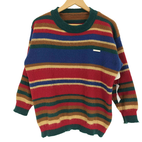 HAOYU HARDWARE Y2K マルチカラー モックネック プルオーバー ニット セーター レディース