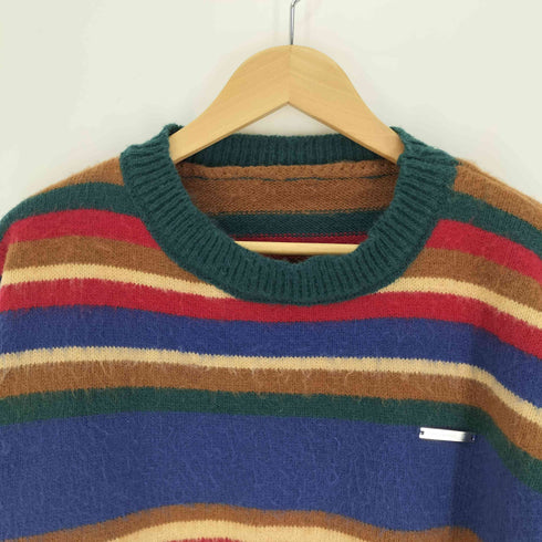 HAOYU HARDWARE Y2K マルチカラー モックネック プルオーバー ニット セーター レディース