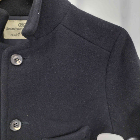 ネストローブ nest Robe フロントボタン ウール混 ウール メルトンチェスターコート レディース FREE