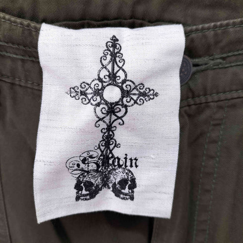 UNDER BRED スタッズ 牛革 チェーン カーゴフレアパンツ メンズ