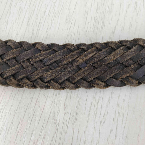 HANDMADE IN SPAIN メッシュレザーベルト メンズ