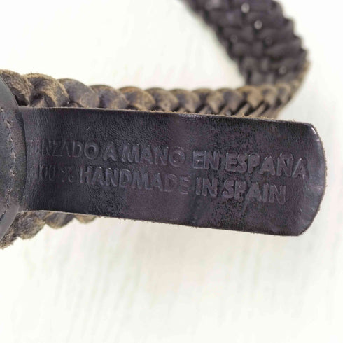 HANDMADE IN SPAIN メッシュレザーベルト メンズ