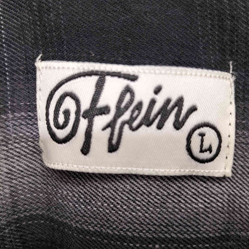 FFEIN コットンレーヨン オンブレチェック オープンカラーシャツ メンズ JPN:L