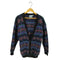Pure new wool ウールチェック ショールカラー カーディガン メンズ M