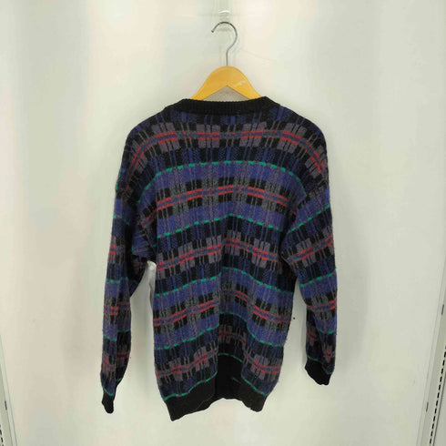Pure new wool ウールチェック ショールカラー カーディガン メンズ M