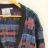 Pure new wool ウールチェック ショールカラー カーディガン メンズ M