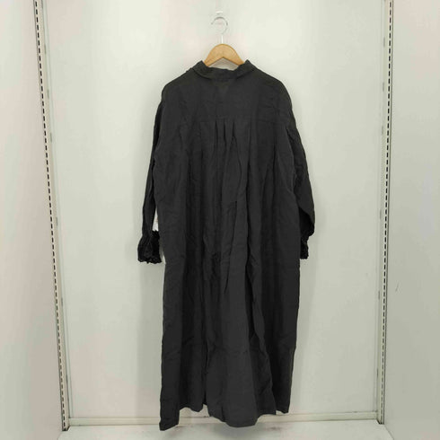 ネストローブ nest Robe リネンスカラップレース ブラック ドレス フリル ワンピース レディース FREE