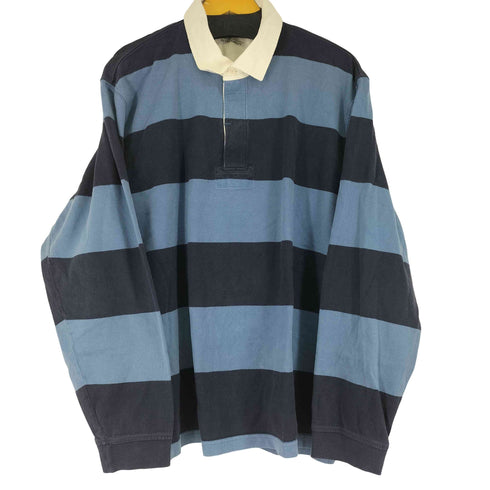 アイゾッド IZOD ボーダー L/S ラガーシャツ メンズ import:XL