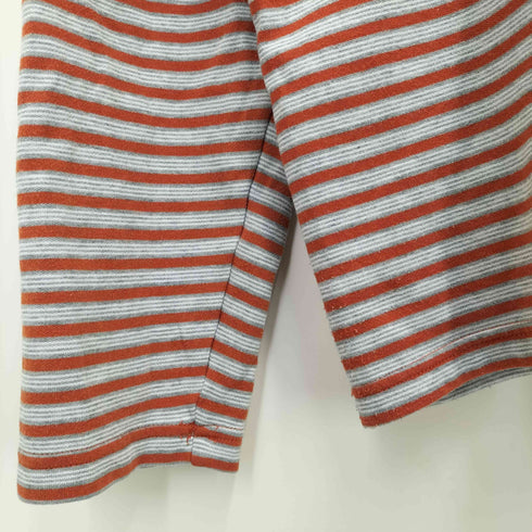 エディーバウアー Eddie Bauer ボーダー柄 ヘンリーネックカットソー メンズ JPN:L