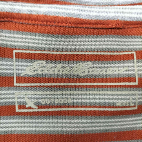 エディーバウアー Eddie Bauer ボーダー柄 ヘンリーネックカットソー メンズ JPN:L