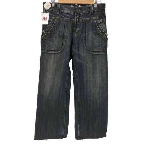 575 DENIM スタッズ デザインポケット ワイド デニム パンツ メンズ 32