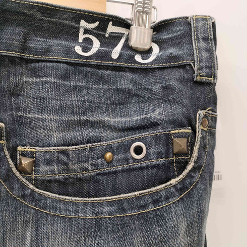 575 DENIM スタッズ デザインポケット ワイド デニム パンツ メンズ 32