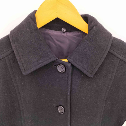 カシミヤ混 ステンカラーコート レディース