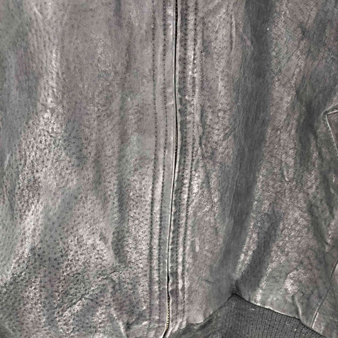 DUALCONTROL 本革 レザー エンブレム ロゴ ワッペン ボンバー ジャケット ブルゾン メンズ import:M