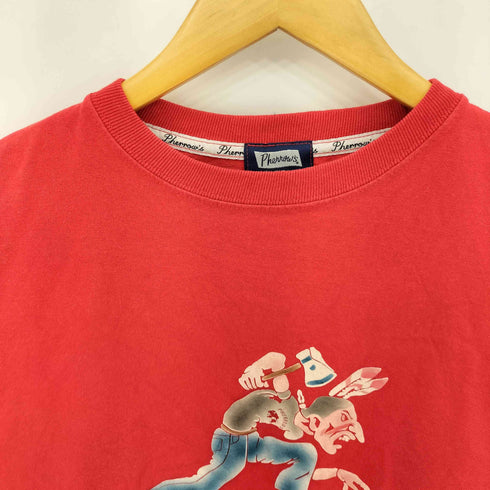 フェローズ PHERROWS フロントプリント クルーネック半袖Tシャツ メンズ 40