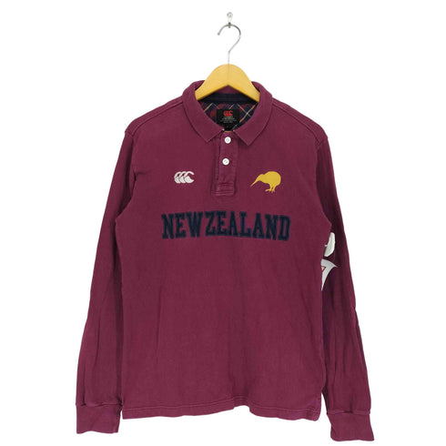 カンタベリー CANTERBURY NEWZEALAND フロント刺繍ラガーシャツ メンズ L
