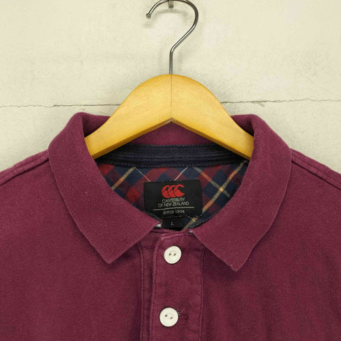 カンタベリー CANTERBURY NEWZEALAND フロント刺繍ラガーシャツ メンズ L