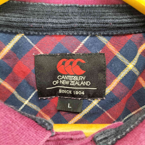 カンタベリー CANTERBURY NEWZEALAND フロント刺繍ラガーシャツ メンズ L