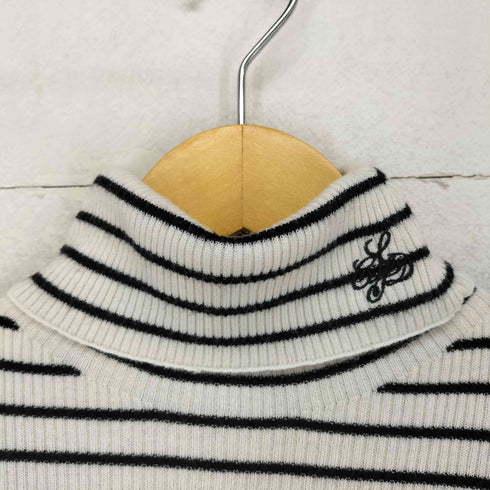 セルフォード CELFORD ウォッシャブル カリグラフィー刺繍シルク混リブニットプルオーバー レディース ONE